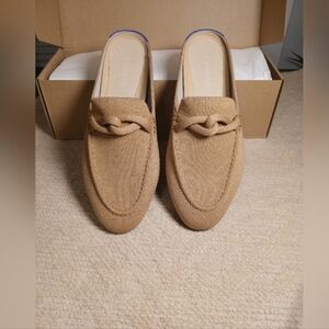 Rothy's Tan Braided Slip-On Mules